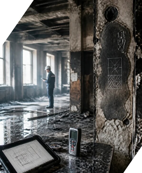 Обследование зданий после пожара в Бердске от 15618 р. | ЭкспертизаРоссия