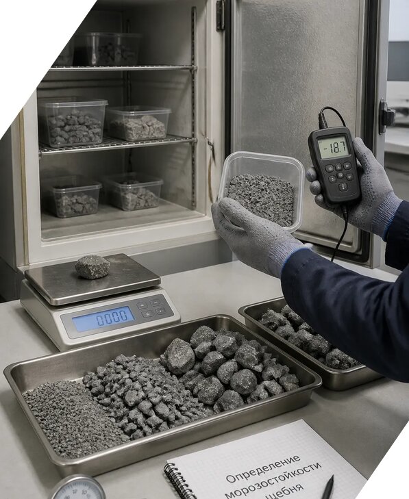 Определение морозостойкости щебня в Бердске от 3644 р. | ЭкспертизаРоссия