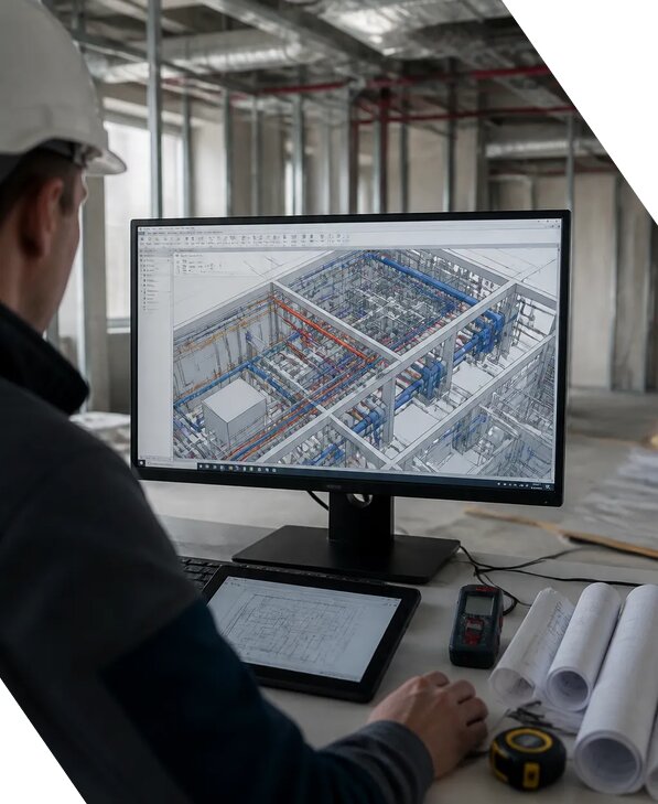 Создание BIM модели инженерных сетей для объектов в Бердске